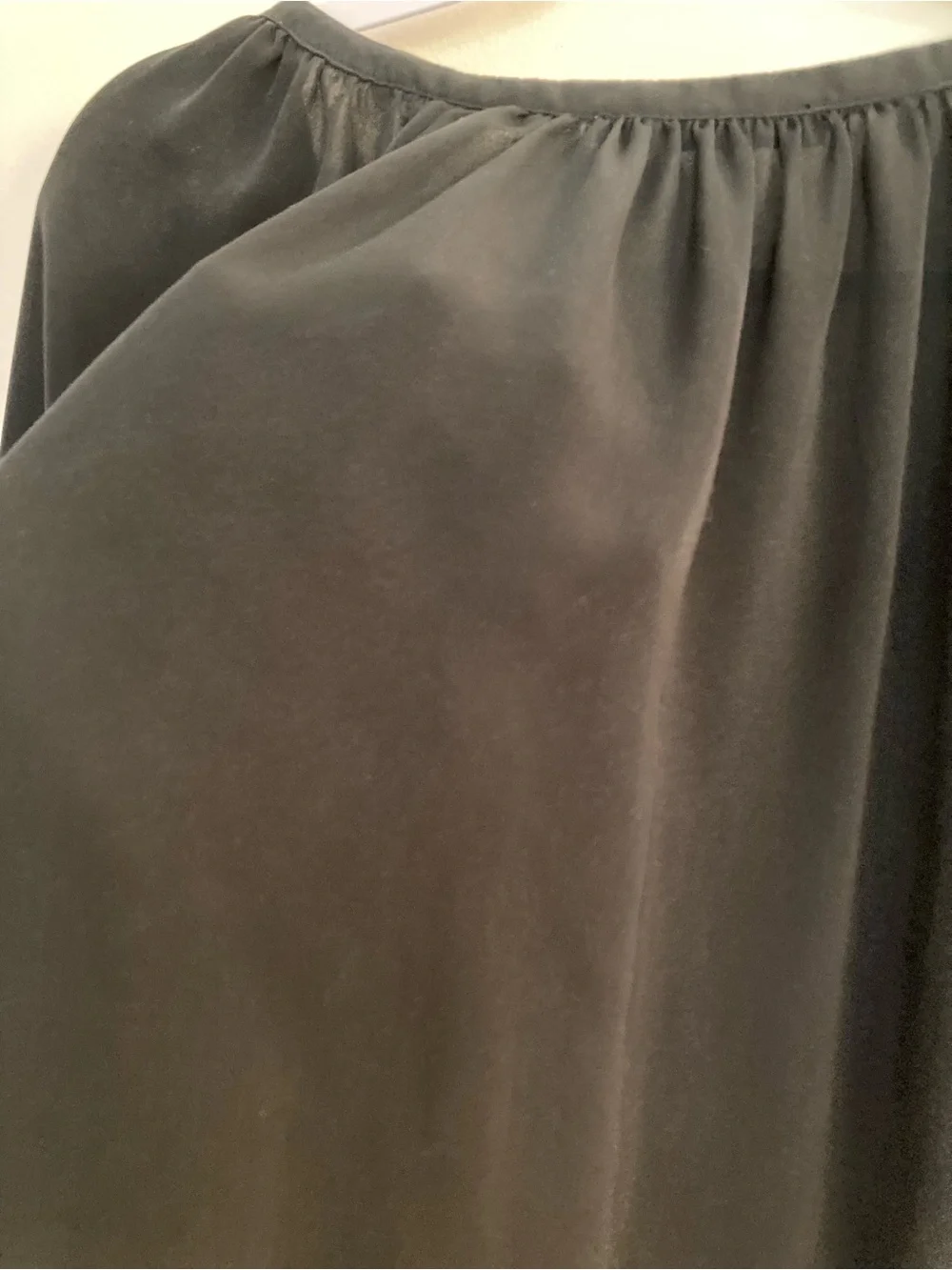 Abercrombie Black Peasant Blouse - Relaxed Button-Front Top